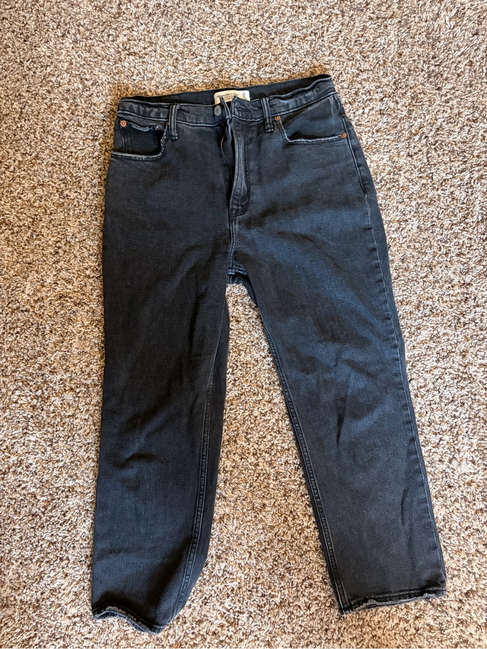 A&F Women’s The Ankle Straight Ultra High Rise Jeans
